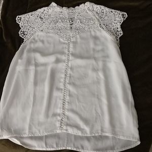 White sheer blouse
